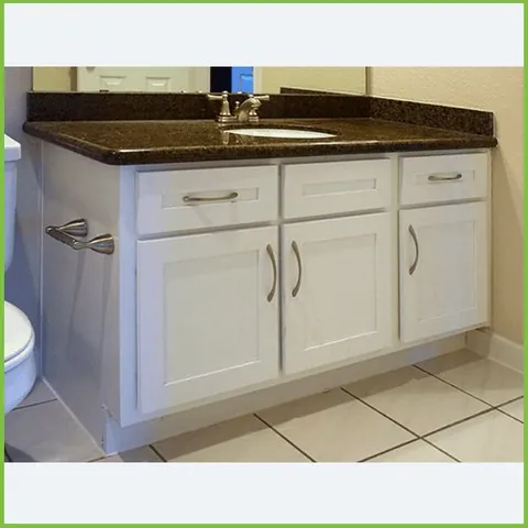 After: Base cabinets refaced