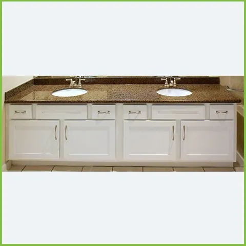 After: Bath vanity refaced in Flour