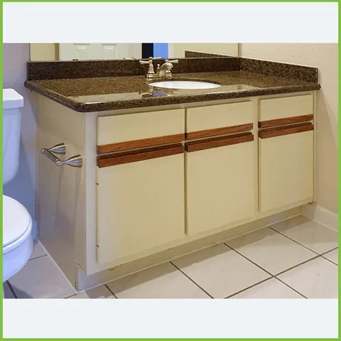 Before: Base cabinets refaced