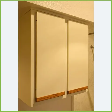 Before: Wall cabinet refaced