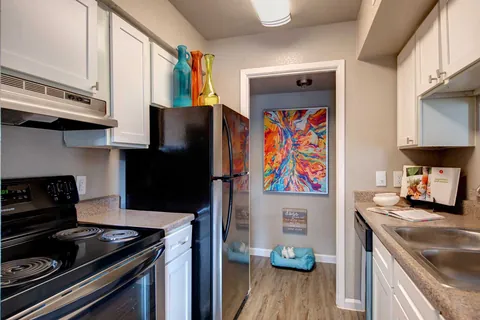 Flour kitchen refaced with a Qwikkit cabinet refacing kit