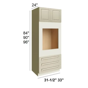 ANTIQUE WHITE - Oven Cabinets, 33"W x 84"H x 24"D