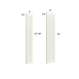 ANTIQUE WHITE - Tall Fluted Filler, 1"W x 1"H x 0.75"D