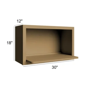 BARLEY OAK - Microwave Wall Cabinet, 30"W x 18"H x 12"D