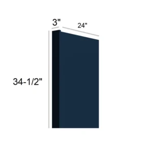 Blue Shaker - Dishwasher Panel, 1"W x 3"H x 0.75"D