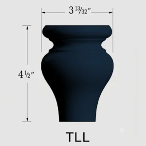 Blue Shaker - Bun Foot, 1"W x 1"H x 1"D