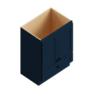 Blue Shaker - Vanity Sink Door/Drawer, 24"W x 34.5"H x 21"D