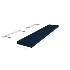 Blue Shaker - Wall Floating Shelf, 24"W x 1.5"H x 12"D