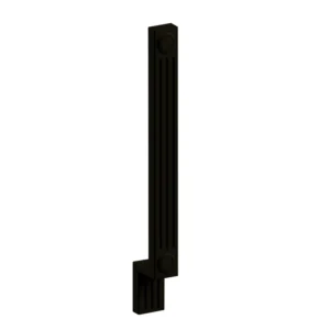 CHARCOAL BLACK - Base Fluted Filler, 3"W x 34.5"H x 0.75"D