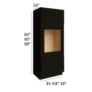 CHARCOAL BLACK - Oven Cabinets, 33"W x 84"H x 24"D