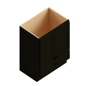 CHARCOAL BLACK - Vanity Sink Door/Drawer, 24"W x 34.5"H x 21"D