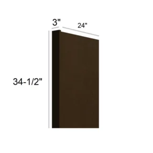 ELEGANT TRUFFLE - Dishwasher Panel, 1"W x 3"H x 0.75"D