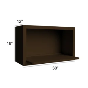 ELEGANT TRUFFLE - Microwave Wall Cabinet, 30"W x 18"H x 12"D
