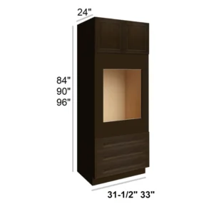 ELEGANT TRUFFLE - Oven Cabinets, 33"W x 84"H x 24"D