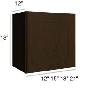 ELEGANT TRUFFLE - Wall Bridge Cabinets, 12"W x 18"H x 12"D