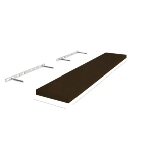 ELEGANT TRUFFLE - Wall Floating Shelf, 24"W x 1.5"H x 12"D
