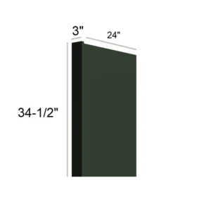FOREST GREEN - Dishwasher Panel, 1"W x 3"H x 0.75"D