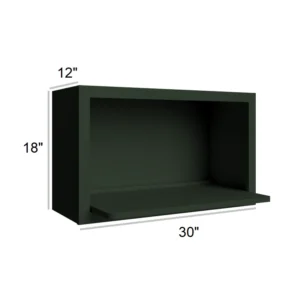 FOREST GREEN - Microwave Wall Cabinet, 30"W x 18"H x 12"D