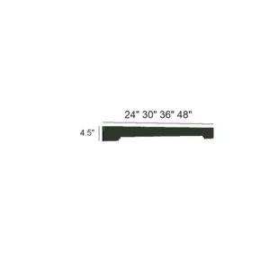 FOREST GREEN - Arched Valance, 24"W x 1"H x 1"D