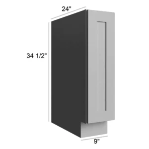 Grey Silver - Base Full Height Door, 9"W x 34.5"H x 24"D