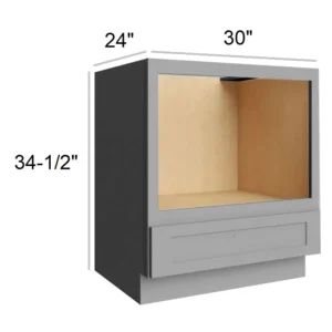 Grey Silver - Microwave, 30"W x 34.5"H x 24"D