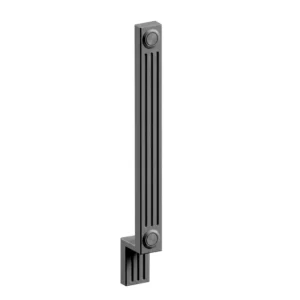 Grey Silver - Base Fluted Filler, 3"W x 34.5"H x 0.75"D
