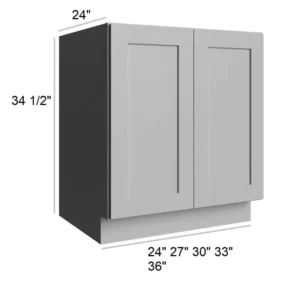 Grey Silver - Base Full Height Door, 24"W x 34.5"H x 24"D