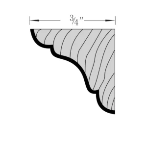 Grey Silver - Inside Corner Molding, 96"W x 2.5"H x 2.5"D