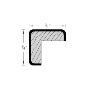 Grey Silver - Outside Corner Molding, 96"W x 2.5"H x 2.5"D