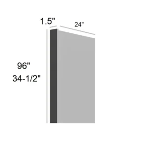 Grey Silver - Dishwasher Panel, 1.5"W x 34.5"H x 24"D