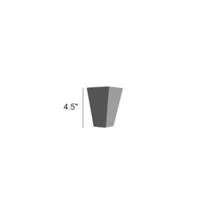 Grey Silver - Tapered Leg, 1"W x 1"H x 1"D