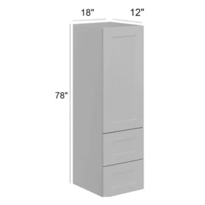 Grey Silver - Linen cabinet, 18"W x 7.5"H x 12"D