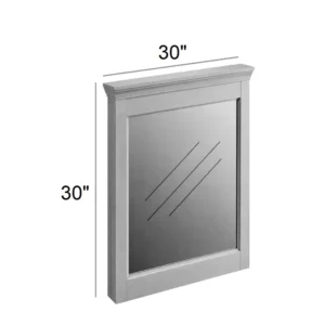 Grey Silver - Vanity Mirror, 30"W x 30"H x 12"D