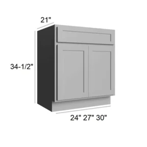 Grey Silver - Vanity Sink Base, 21"W x 34.5"H x 21"D