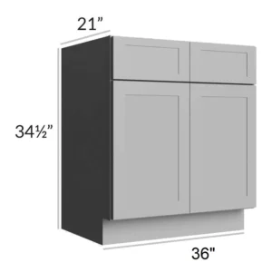 Grey Silver - Vanity Sink Base, 33"W x 34.5"H x 21"D