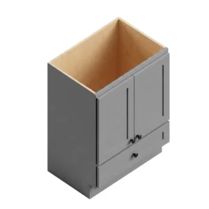 Grey Silver - Vanity Sink Door/Drawer, 24"W x 34.5"H x 21"D