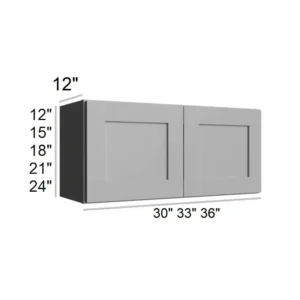 Grey Silver - Wall Bridge Cabinets, 24"W x 12"H x 12"D