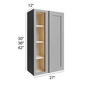 Grey Silver - Blind Wall Cabinets, 27"W x 30"H x 12"D