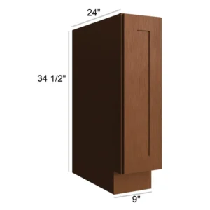 HEIRLOOM BROWN - Base Full Height Door, 9"W x 34.5"H x 24"D