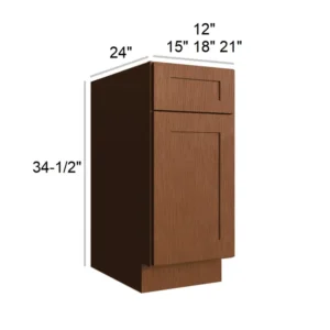 HEIRLOOM BROWN - Standard Base, 12"W x 34.5"H x 24"D
