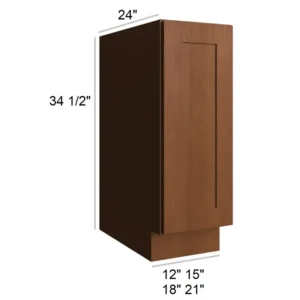 HEIRLOOM BROWN - Base Full Height Door, 12"W x 34.5"H x 24"D
