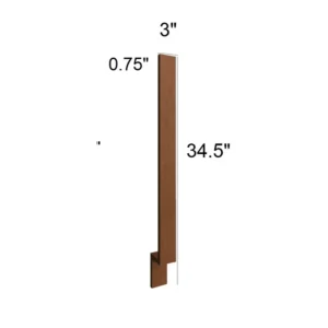 HEIRLOOM BROWN - Base Filler, 3"W x 30"H x 0.75"D