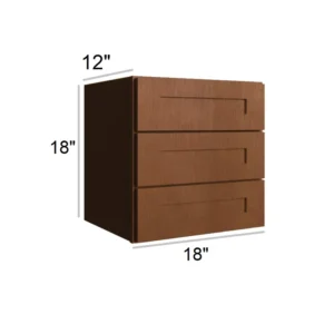 HEIRLOOM BROWN - Diagonal Storage Cube, 18"W x 18"H x 12"D
