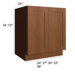 HEIRLOOM BROWN - Base Full Height Door, 24"W x 34.5"H x 24"D