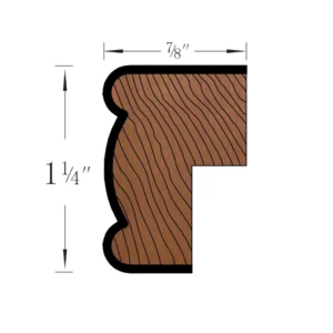 HEIRLOOM BROWN - Large Return Molding, 96"W x 3"H x 2"D