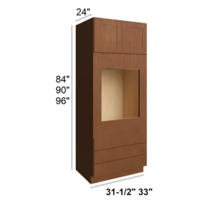 HEIRLOOM BROWN - Oven Cabinets, 33"W x 84"H x 24"D