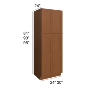 HEIRLOOM BROWN - Utility Cabinets, 24"W x 84"H x 24"D