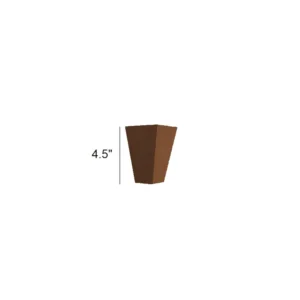 HEIRLOOM BROWN - Tapered Leg, 1"W x 1"H x 1"D