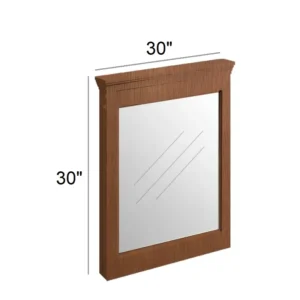 HEIRLOOM BROWN - Vanity Mirror, 30"W x 30"H x 12"D