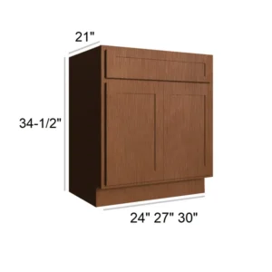 HEIRLOOM BROWN - Vanity Sink Base, 21"W x 34.5"H x 21"D